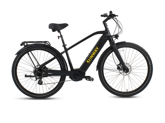 Bicicleta eléctrica urbana con motor central | Cuadro alto